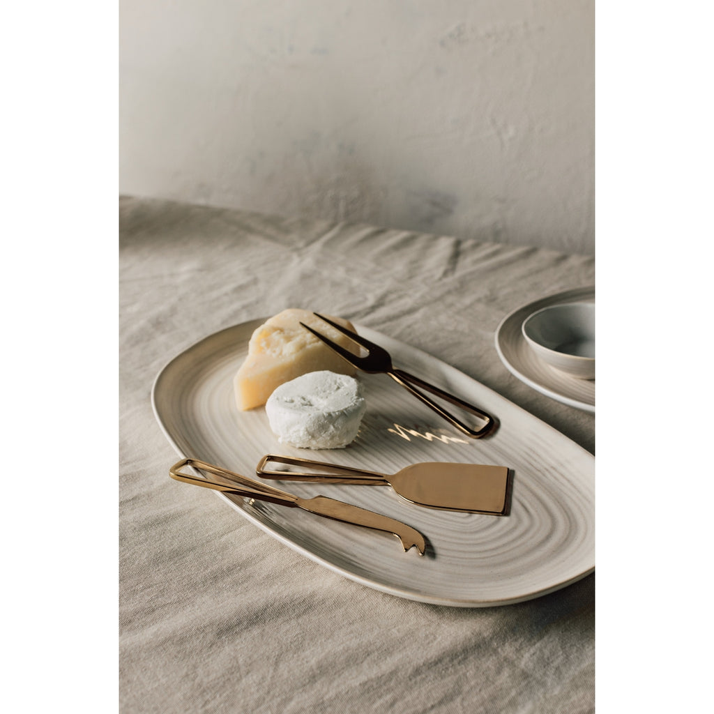 Golden Cheese Knives Set of 3