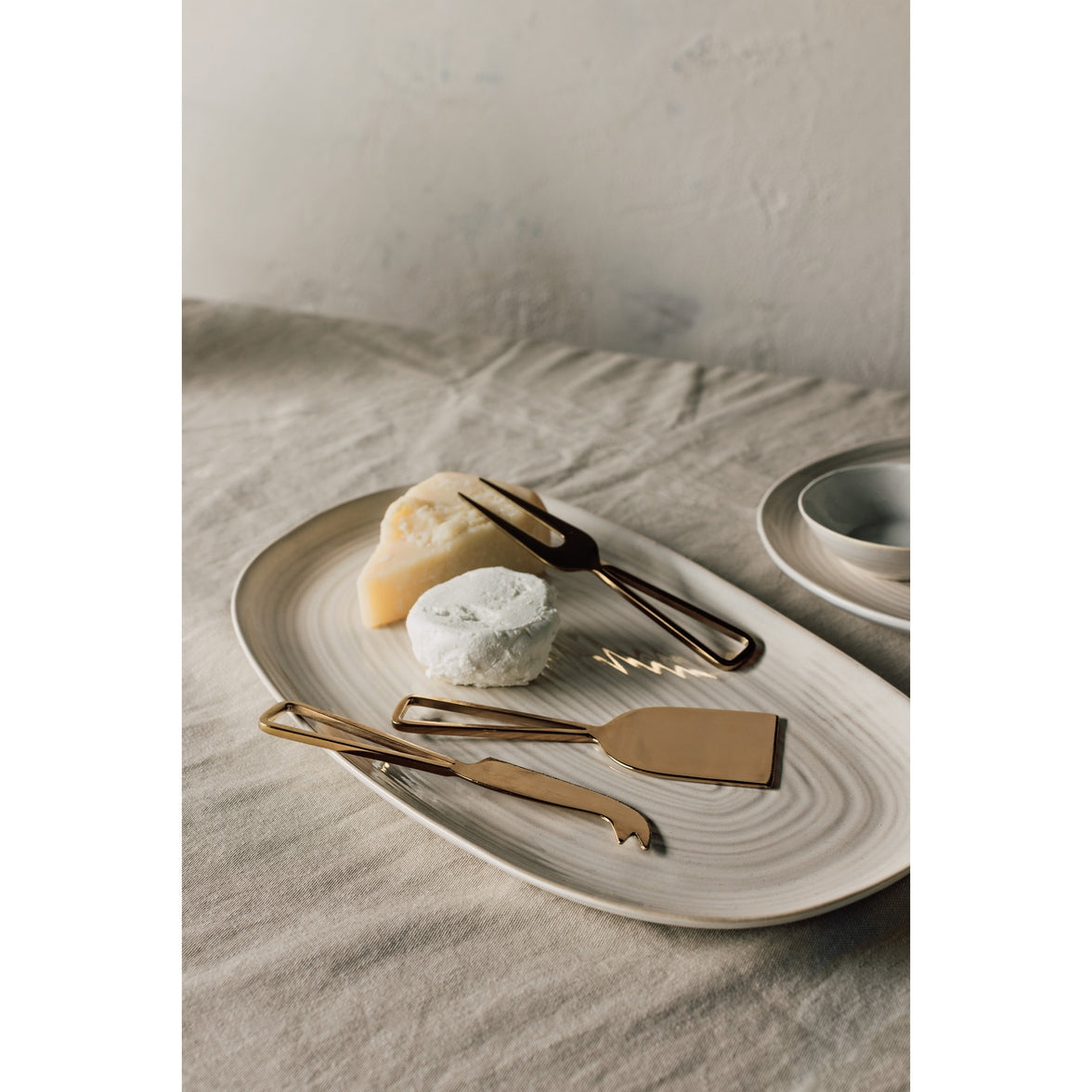 Golden Cheese Knives Set of 3