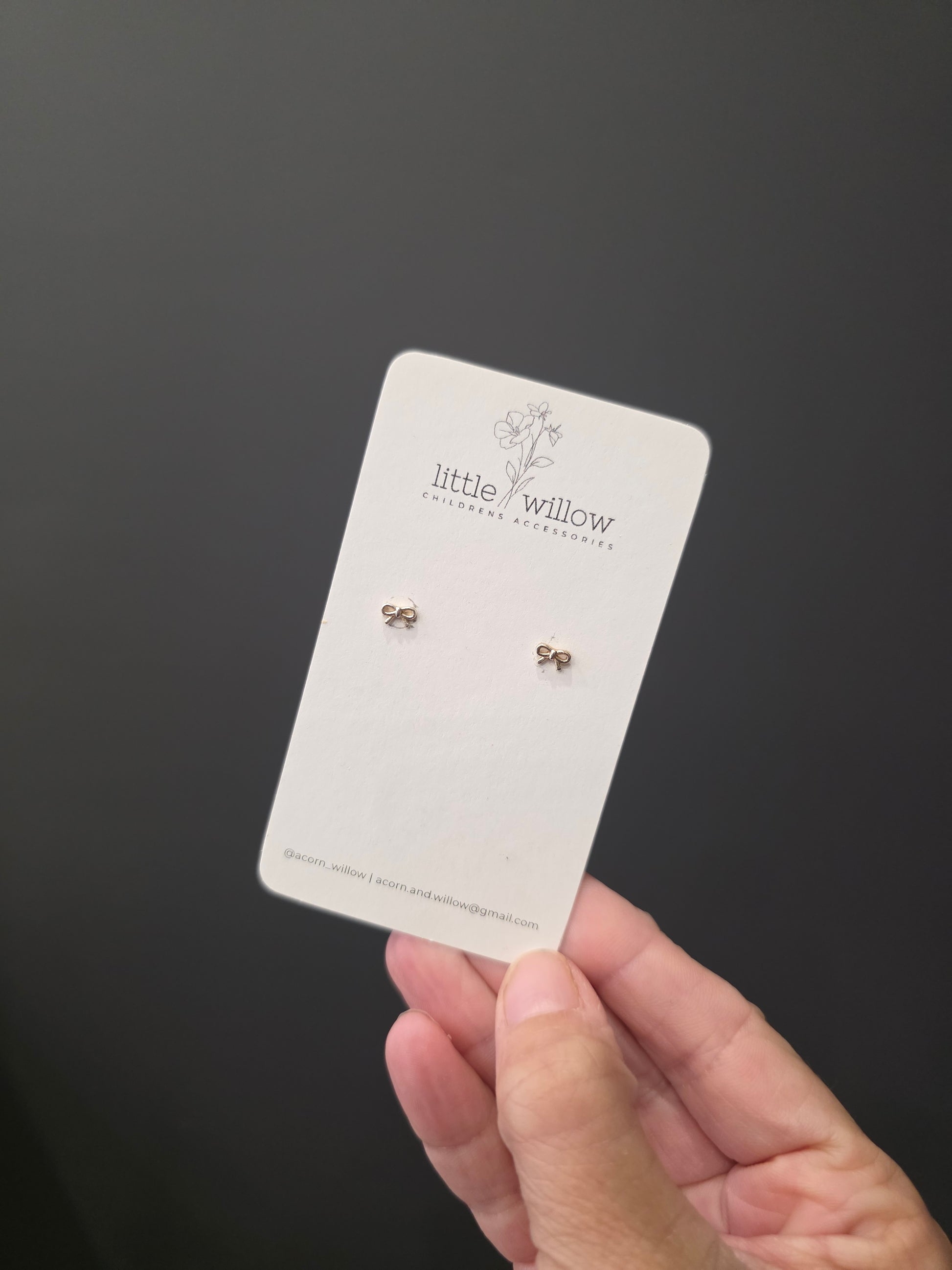 Youth Stainless Steal Bow Studs