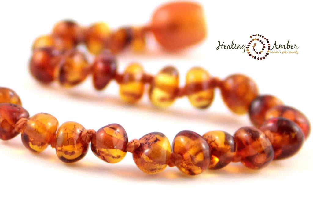 Amber Teething Necklace- Caramel