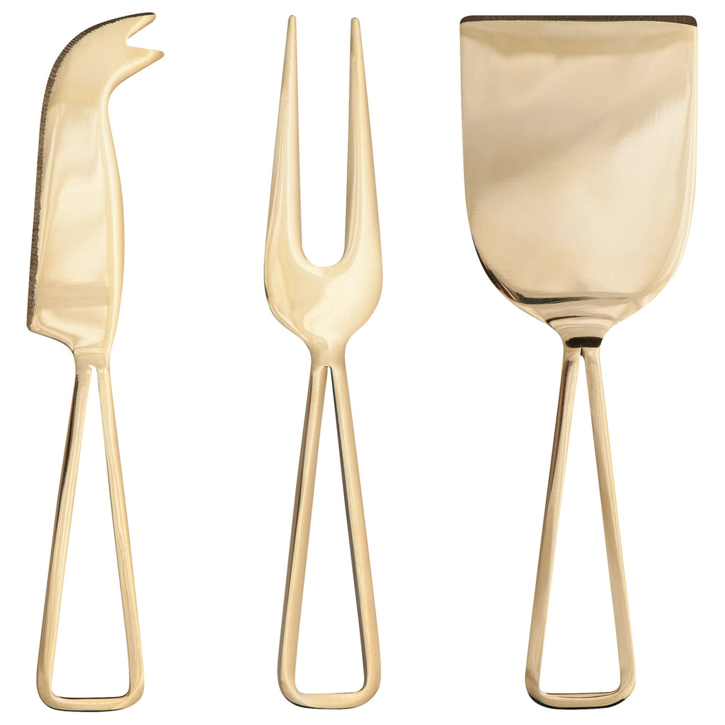 Golden Cheese Knives Set of 3