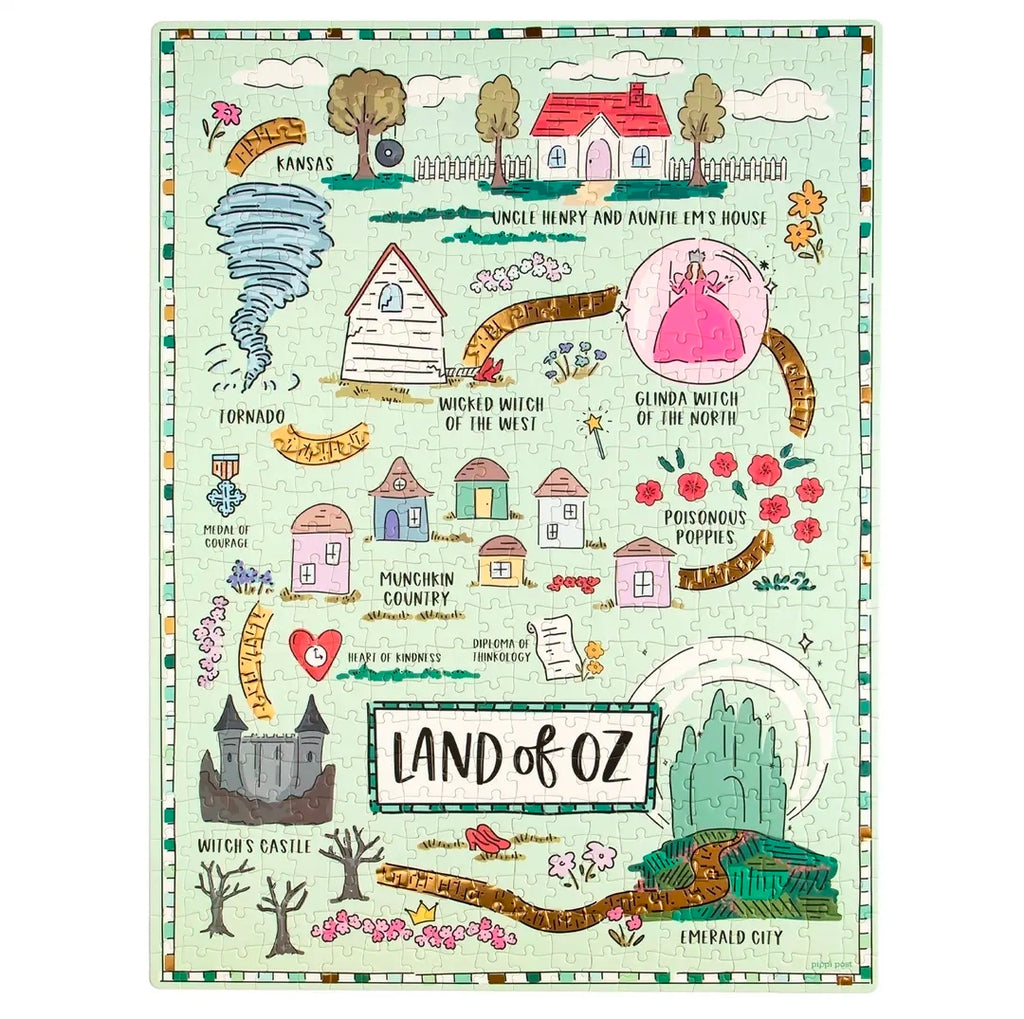 The Wizard of Oz Map- 500 Piece Jigsaw Puzzle