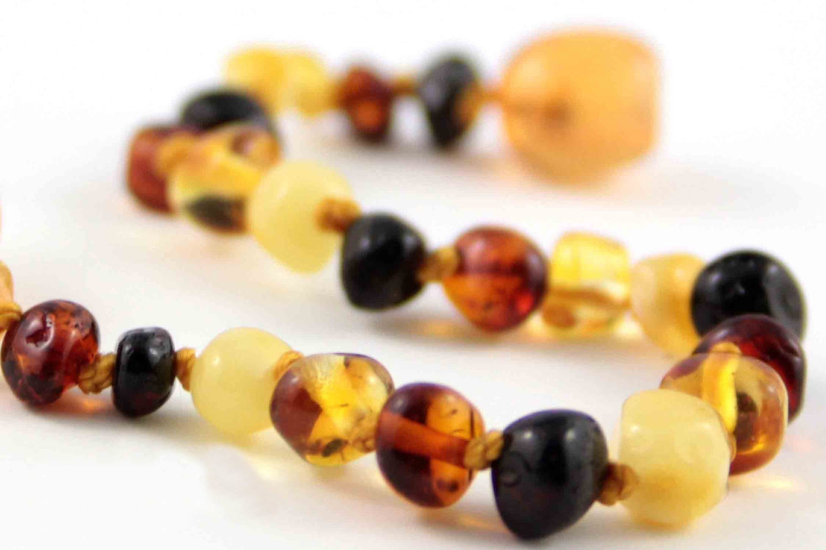 Amber Teething Necklace- Multi Colour