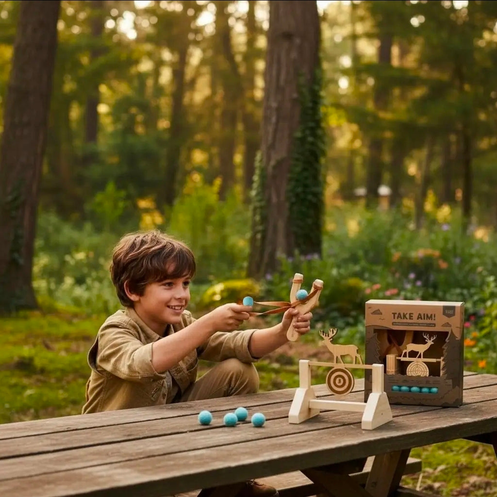 Take Aim! Kids Slingshot & Target Set