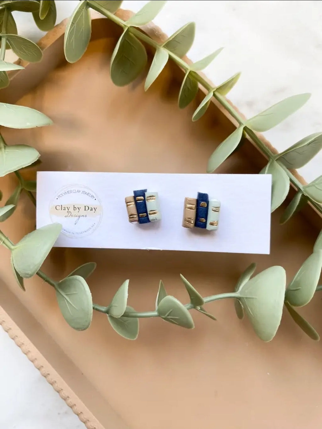 Single Clay Stud Earrings