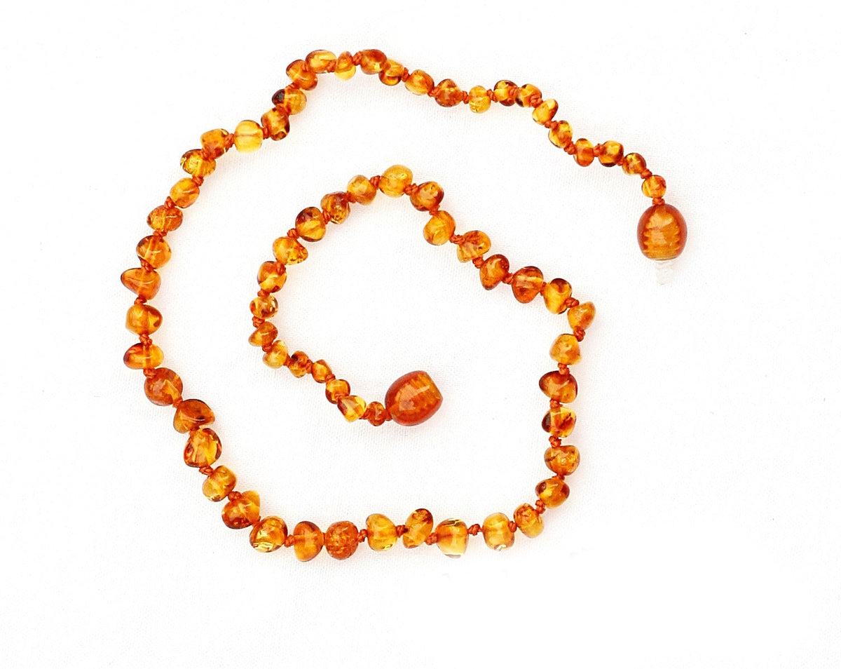 Amber Teething Necklace- Caramel
