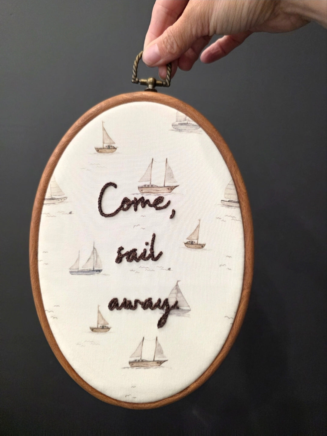 Come, Sail Away Embroidery