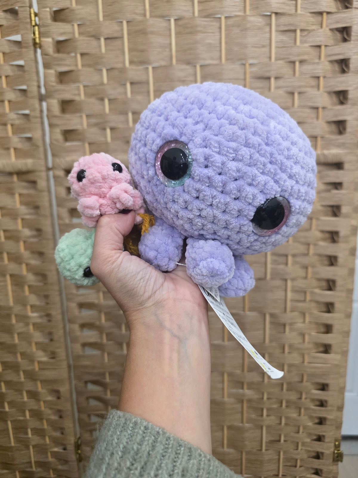 Purple Mama Octopus + Babies