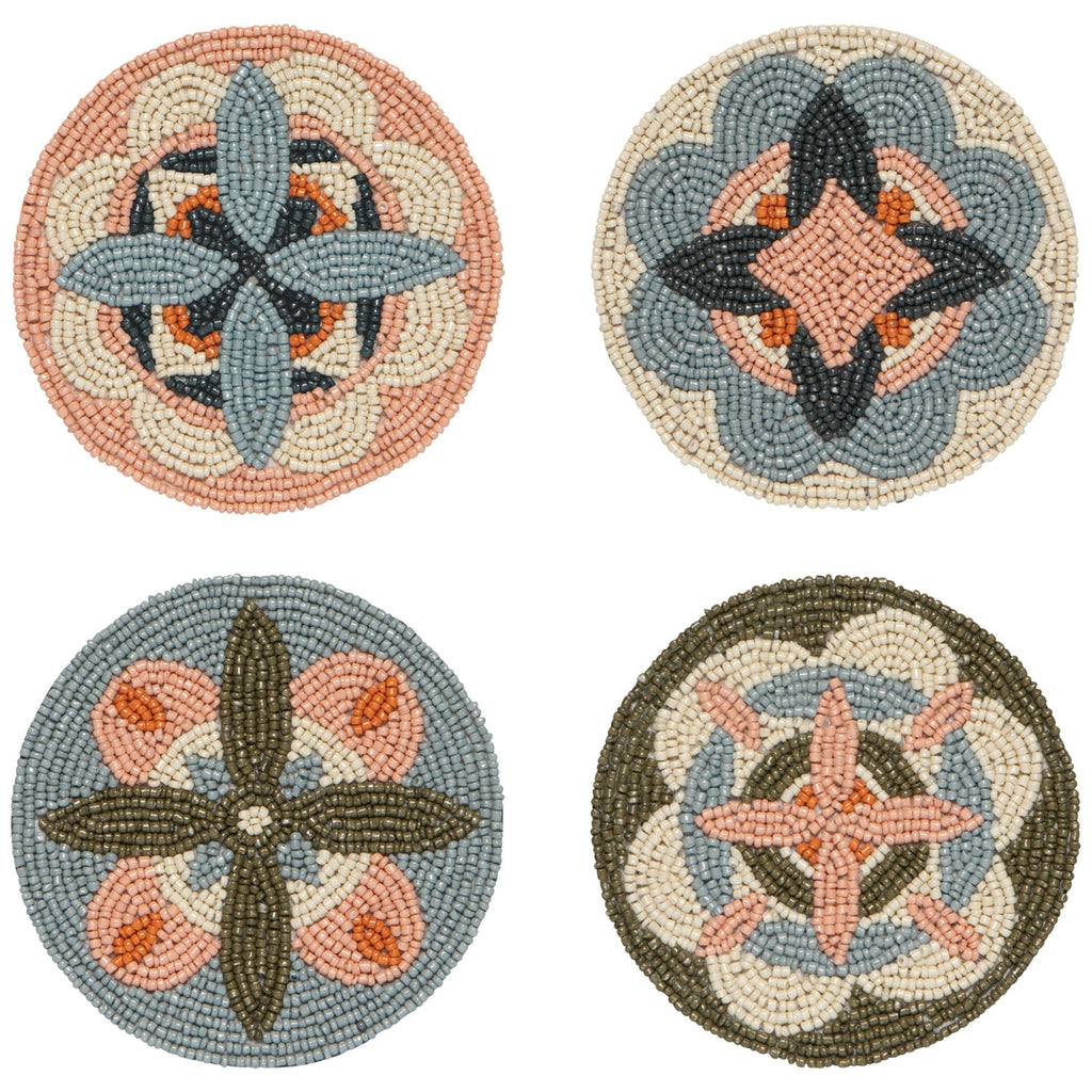 Beaded Coasters Set of 4