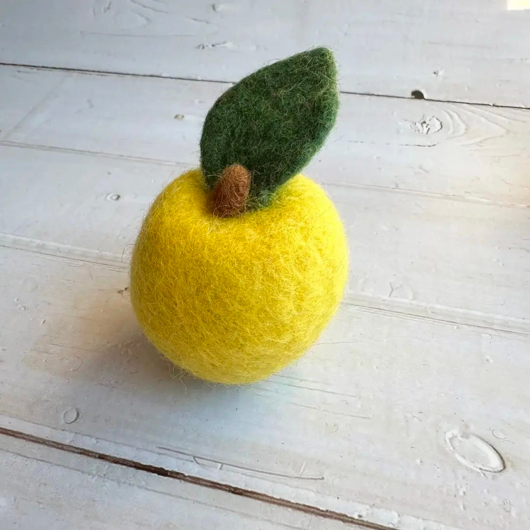 Felt Large Yellow Apple