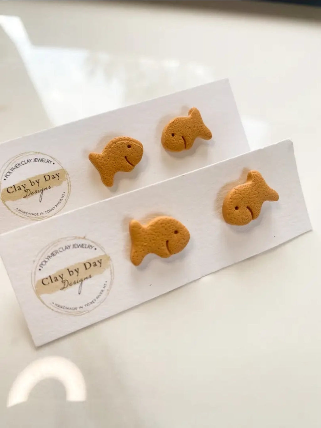 Single Clay Stud Earrings
